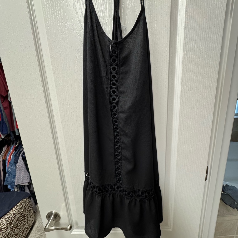 Black Sleeveless Bathing Suit Dress